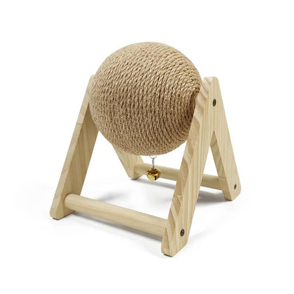 Wooden Rabbit Scratching Ball